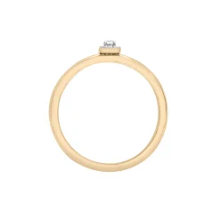 Diamond Accent Cushion Halo Ring In 14K Yellow Gold