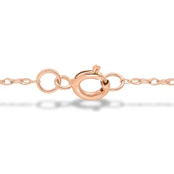 Diamond Accent Heart Bar Necklace In 10K Rose Gold