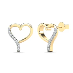 Diamond Accent Heart Earrings
