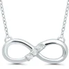 Diamond Accent Infinity Necklace In