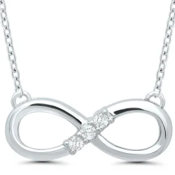 Diamond Accent Infinity Necklace In