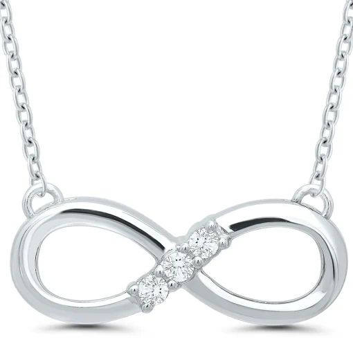 Diamond Accent Infinity Necklace In