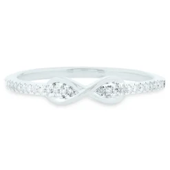 Diamond Accent Infinity Ring In 14K Gold