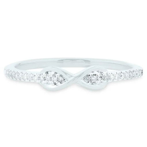 Diamond Accent Infinity Ring In 14K Gold