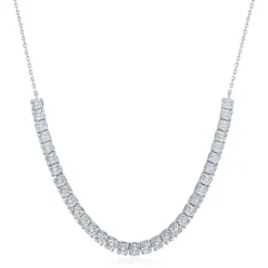 Diamond Accent Necklace In Sterling Silver