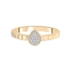 Diamond Accent Pear Cluster Ring In Vermeil