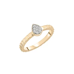 Diamond Accent Pear Cluster Ring In Vermeil