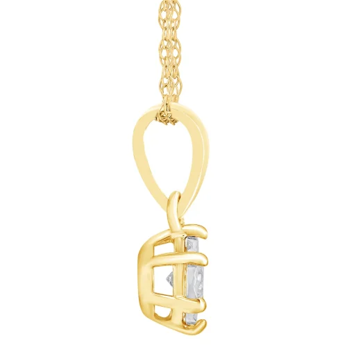 Diamond Accent Pendant In 10K Yellow Gold