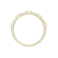 Diamond Accent Pyramid Stack Ring In 10K Yellow Gold