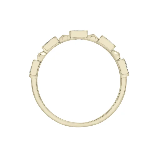 Diamond Accent Pyramid Stack Ring In 10K Yellow Gold