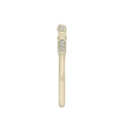 Diamond Accent Pyramid Stack Ring In 10K Yellow Gold