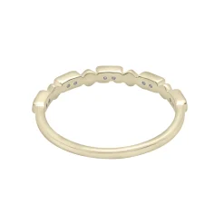 Diamond Accent Pyramid Stack Ring In 10K Yellow Gold