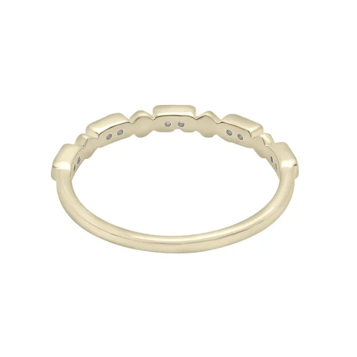 Diamond Accent Pyramid Stack Ring In 10K Yellow Gold