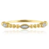 Diamond Accent Ring In 14K Yellow Gold