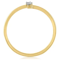 Diamond Accent Ring In 14K Yellow Gold