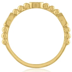 Diamond Accent Ring In 14K Yellow Gold