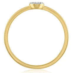 Diamond Accent Ring In 14K Yellow Gold
