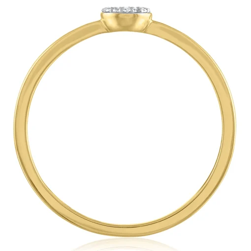 Diamond Accent Ring In 14K Yellow Gold