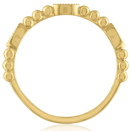 Diamond Accent Ring In 14K Yellow Gold