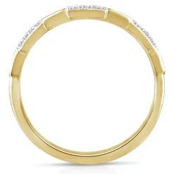 Diamond Accent Ring In 10K Yellow Gold