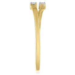 Diamond Accent Ring In 14K Yellow Gold