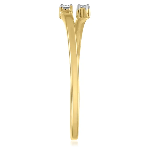 Diamond Accent Ring In 14K Yellow Gold