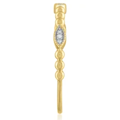 Diamond Accent Ring In 14K Yellow Gold