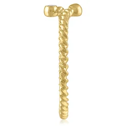 Diamond Accent Ring In 14K Yellow Gold