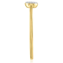 Diamond Accent Ring In 14K Yellow Gold