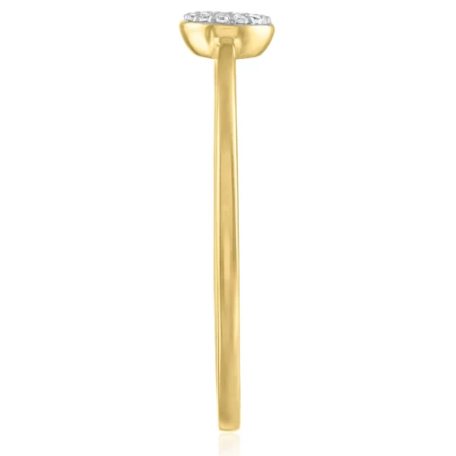 Diamond Accent Ring In 14K Yellow Gold