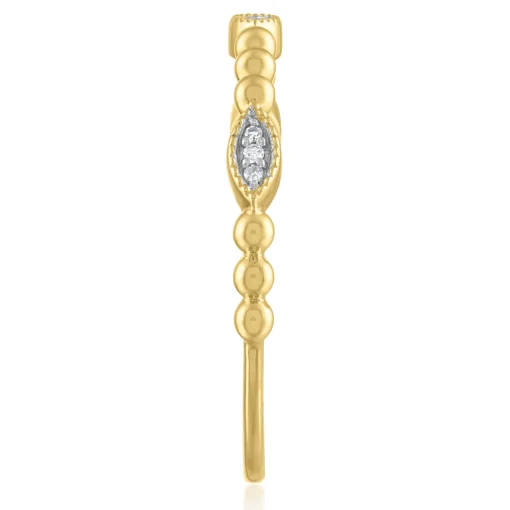 Diamond Accent Ring In 14K Yellow Gold