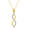 Diamond Accent Twist Infinity Pendant In 10K Yellow Gold