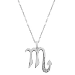 Diamond Accent Zodiac Pendant In