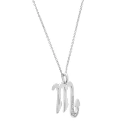 Diamond Accent Zodiac Pendant In
