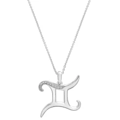 Diamond Accent Zodiac Pendant In