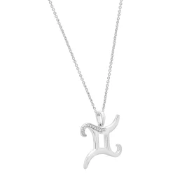 Diamond Accent Zodiac Pendant In