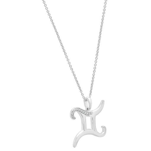Diamond Accent Zodiac Pendant In