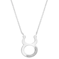 Diamond Accent Zodiac Pendant In