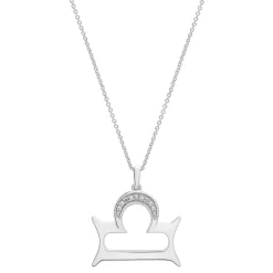 Diamond Accent Zodiac Pendant In