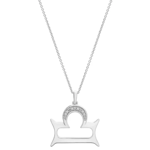 Diamond Accent Zodiac Pendant In