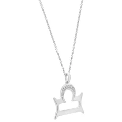 Diamond Accent Zodiac Pendant In