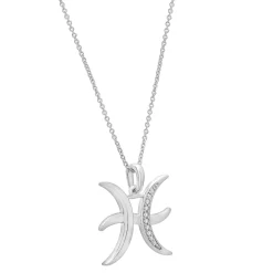 Diamond Accent Zodiac Pendant In