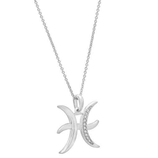 Diamond Accent Zodiac Pendant In