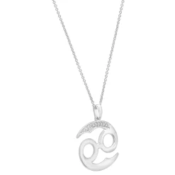 Diamond Accent Zodiac Pendant In