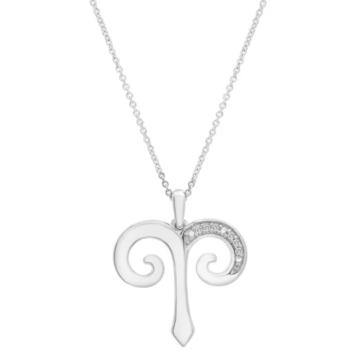 Diamond Accent Zodiac Pendant In
