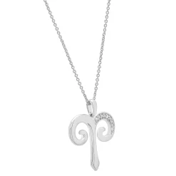 Diamond Accent Zodiac Pendant In