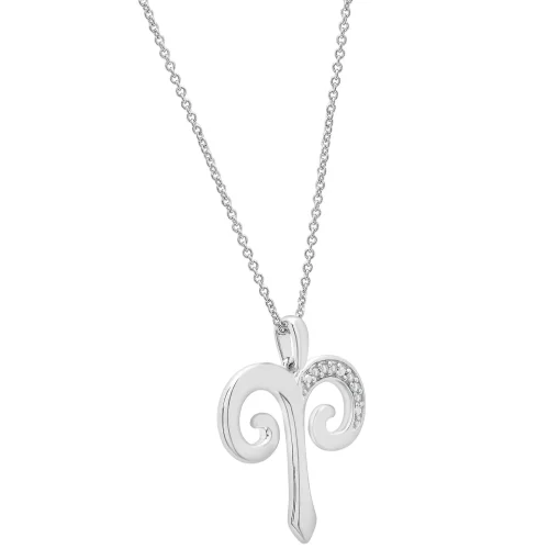 Diamond Accent Zodiac Pendant In