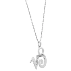 Diamond Accent Zodiac Pendant In