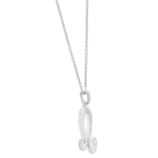 Diamond Accent Zodiac Pendant In
