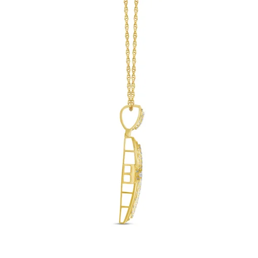 Diamond Ankh Pendant In 10K Yellow Gold (7/8 Ct. Tw.)